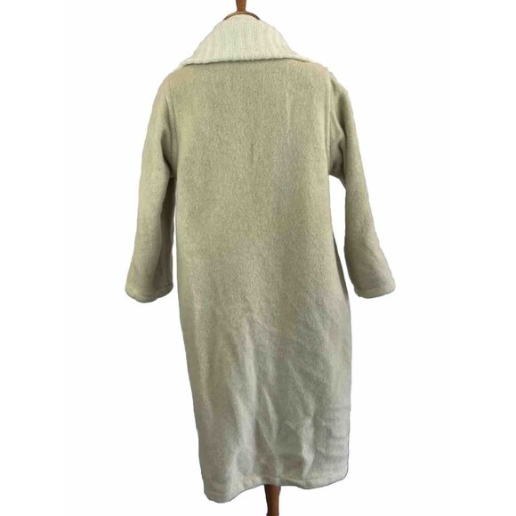 Vintage 60s Trench Coat Mod Womens Button Reversible Camel Cream - Picture 10 of 13